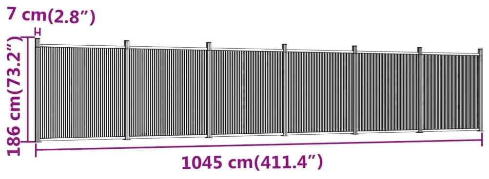 ΠΑΝΕΛ ΠΕΡΙΦΡΑΞΗΣ ΚΑΦΕ 1045 X 186 ΕΚ. ΑΠΟ WPC 3282803