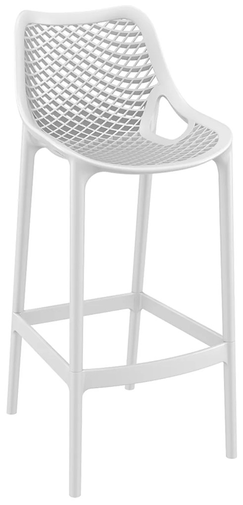 Siesta   Air/S-75* Barstool White PL  metax-01-00-0517 διάστ.53.0000 x 45.0000 x 105.0000