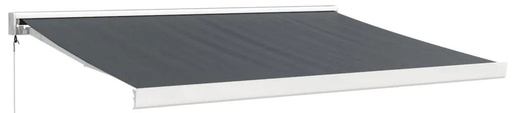 vidaXL Τέντα Πτυσσόμενη Ανθρακί 3,5 x 2,5 μ. Ύφασμα και Αλουμίνιο