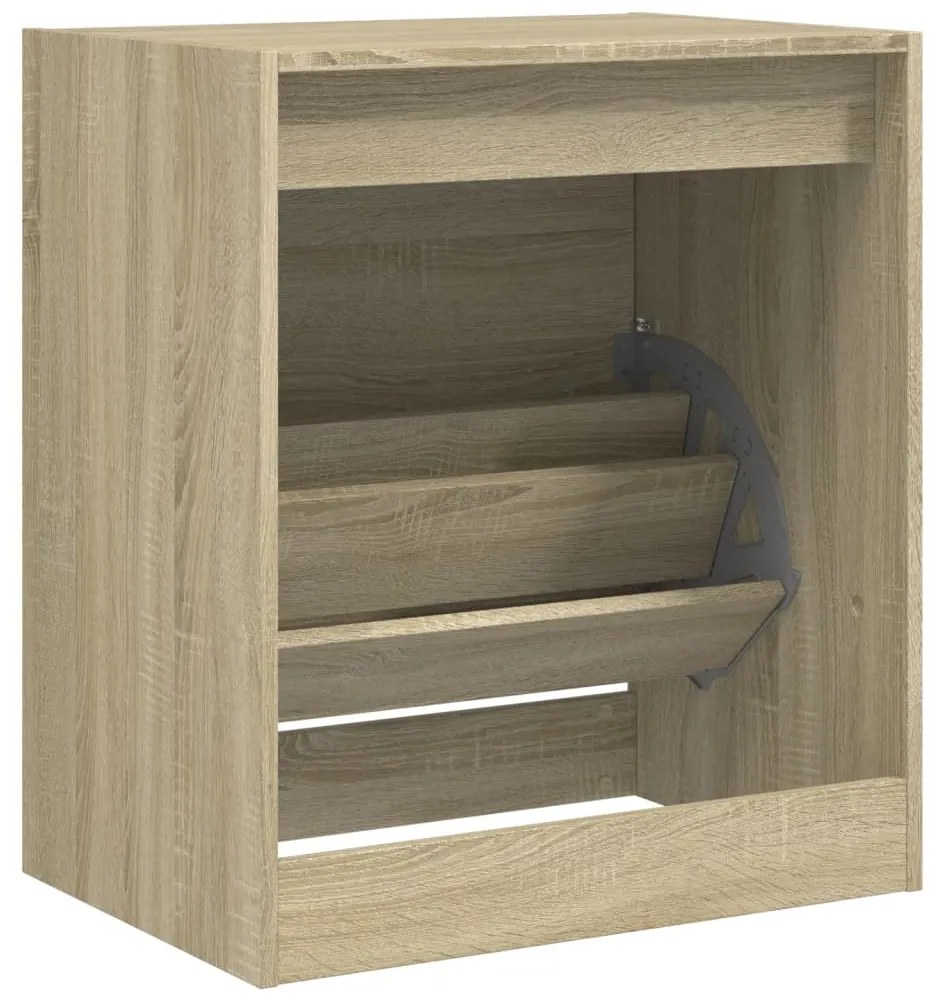 vidaXL Παπουτσοθήκη Sonoma Δρυς 60x42x69 εκ. από Επεξεργασμένο Ξύλο