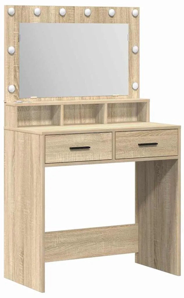 vidaXL Κομοδίνο Sonoma Δρυς 79 x 41 x 135 cm Επεξεργασμένο ξύλο