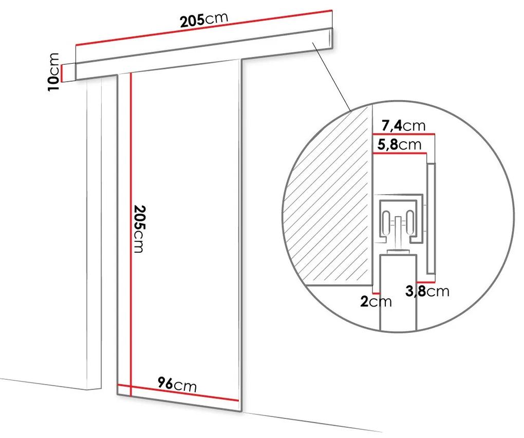 Συρόμενες πόρτες Atlanta 183, 40 kg, Μαύρο, Πλαστικοποιημένη μοριοσανίδα, Καθρέφτης, Αλουμίνιο | Epipla1.gr