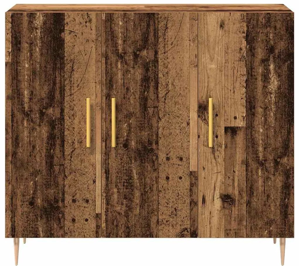 vidaXL Πλαϊνό γραφείο Παλαιό ξύλο 90 x 34 x 80 εκ. Επεξεργασμένο ξύλο