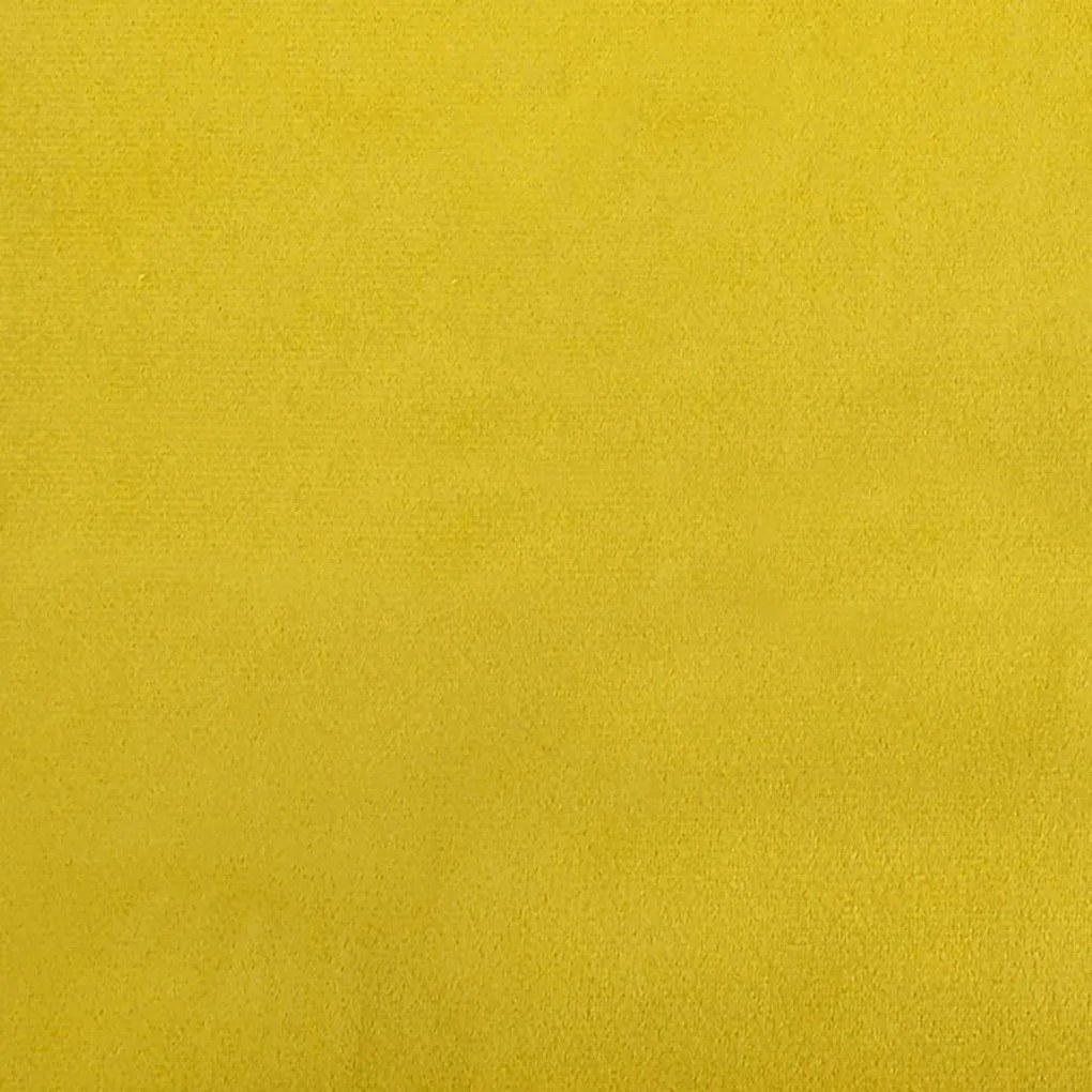 Σαλόνι Σετ 3 Τεμαχίων Κίτρινο από Βελούδο με Μαξιλάρια - Κίτρινο