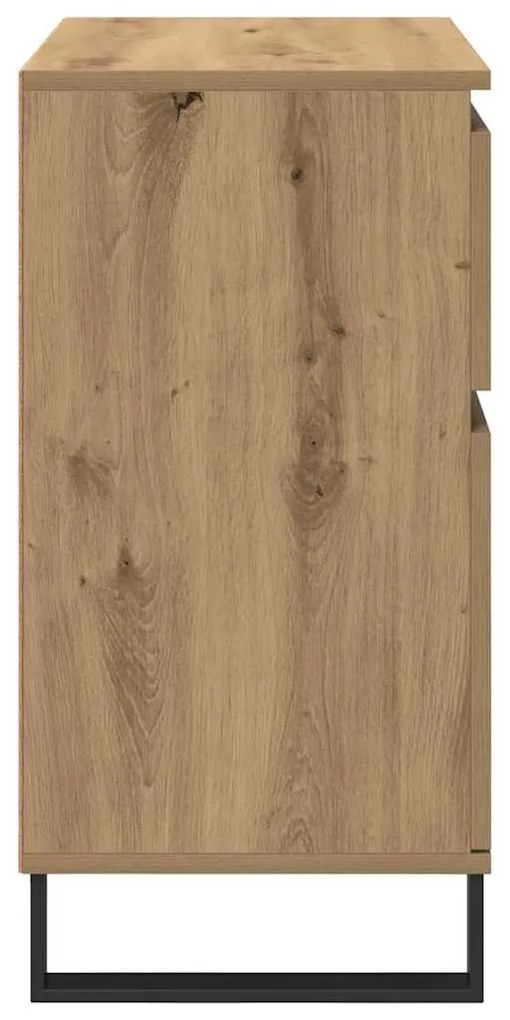 vidaXL Πλαϊνό γραφείο με συρτάρι Artisan Oak 60 x 35 x 70 cm