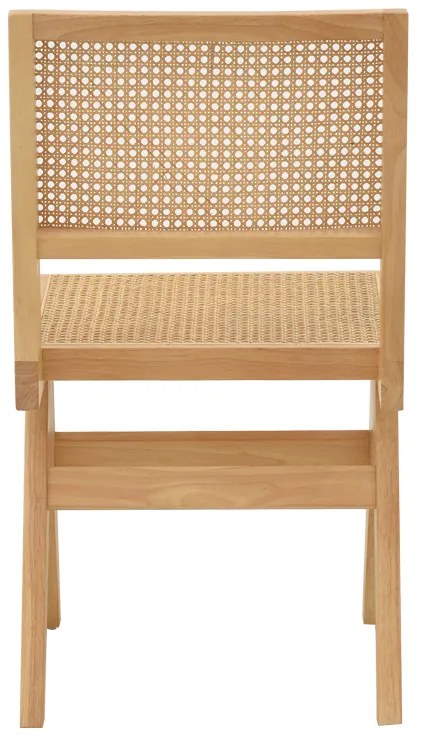 Καρέκλα Brenin pakoworld φυσικό rubberwood 45x56x82εκ