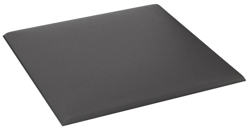 vidaXL Πάνελ Τοίχου 12 τεμ. Γκρι 30 x 30 εκ. 1,08 μ² Συνθετικό Δέρμα