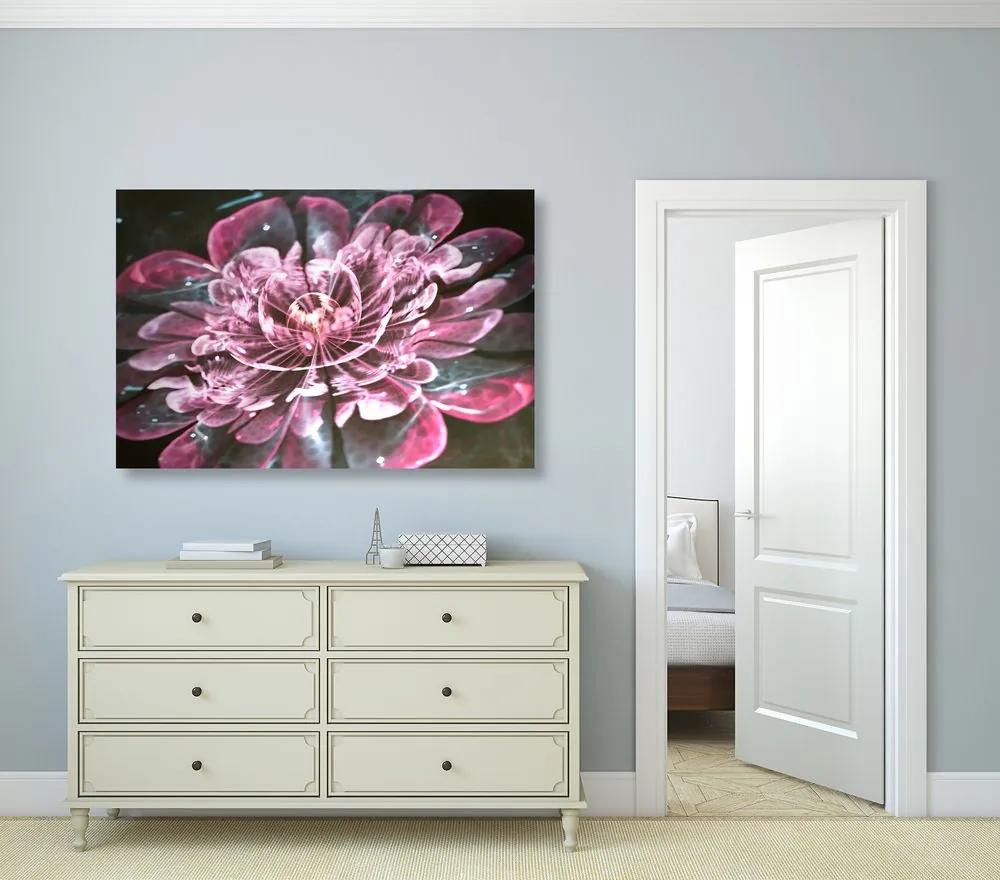 Εικόνα μαγικό ροζ λουλούδι - 90x60
