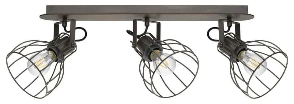 Φωτιστικό Οροφής Spot Sambatello 98136 Brown Eglo Metal,Wood