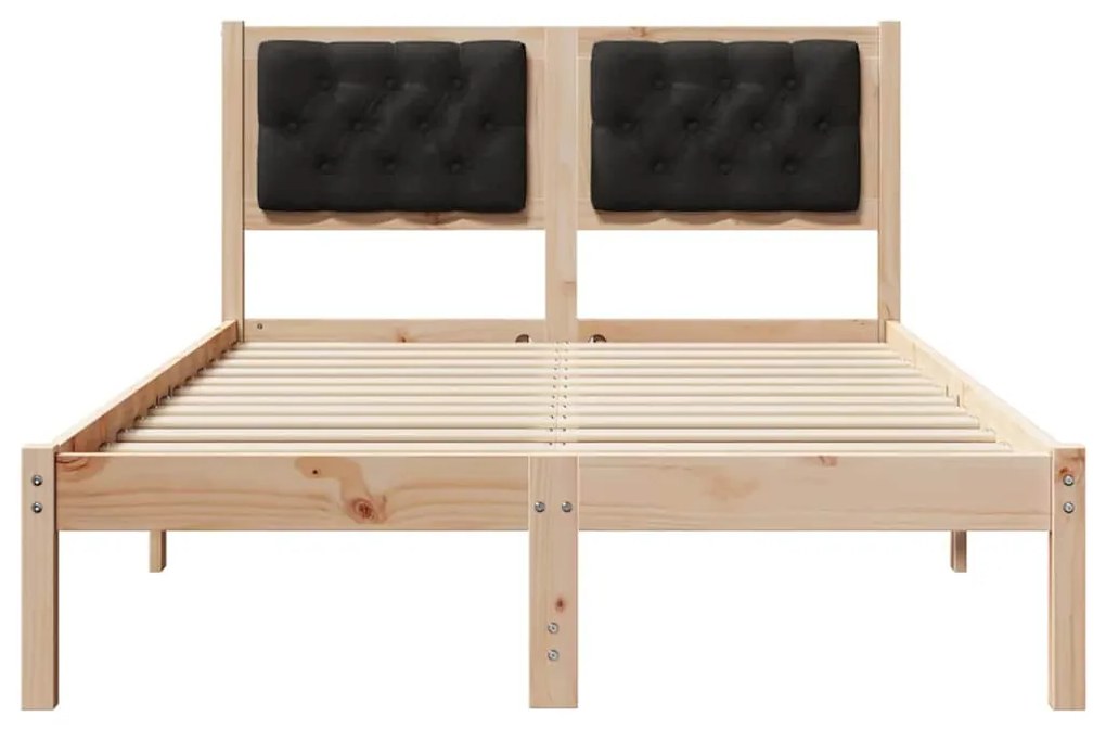 vidaXL Σκελετός Κρεβατιού Μαύρο 120 x 190 cm Στερεά ξυλεία πεύκου