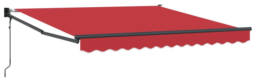 vidaXL Αυτόματη Ανασυρόμενη Τέντα Κόκκινη 300x250 cm
