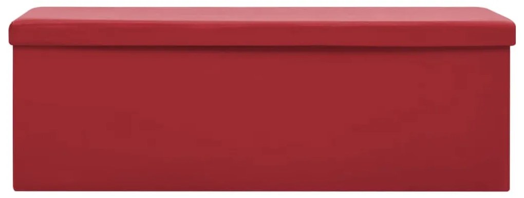 vidaXL Πάγκος Αποθήκευσης Πτυσσόμενος Μπορντό από PVC