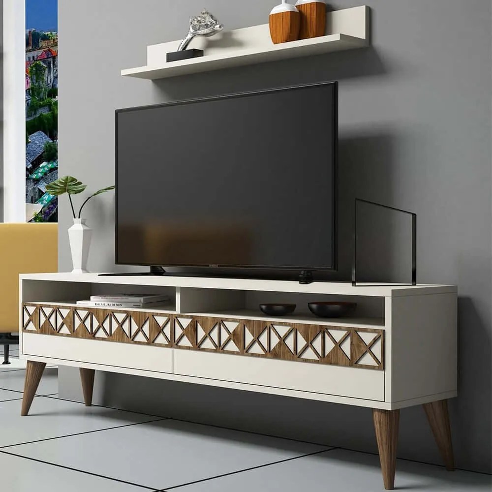 Σύνθεση Τηλεόρασης Line 845HCT3083 150x30x50cm Cream