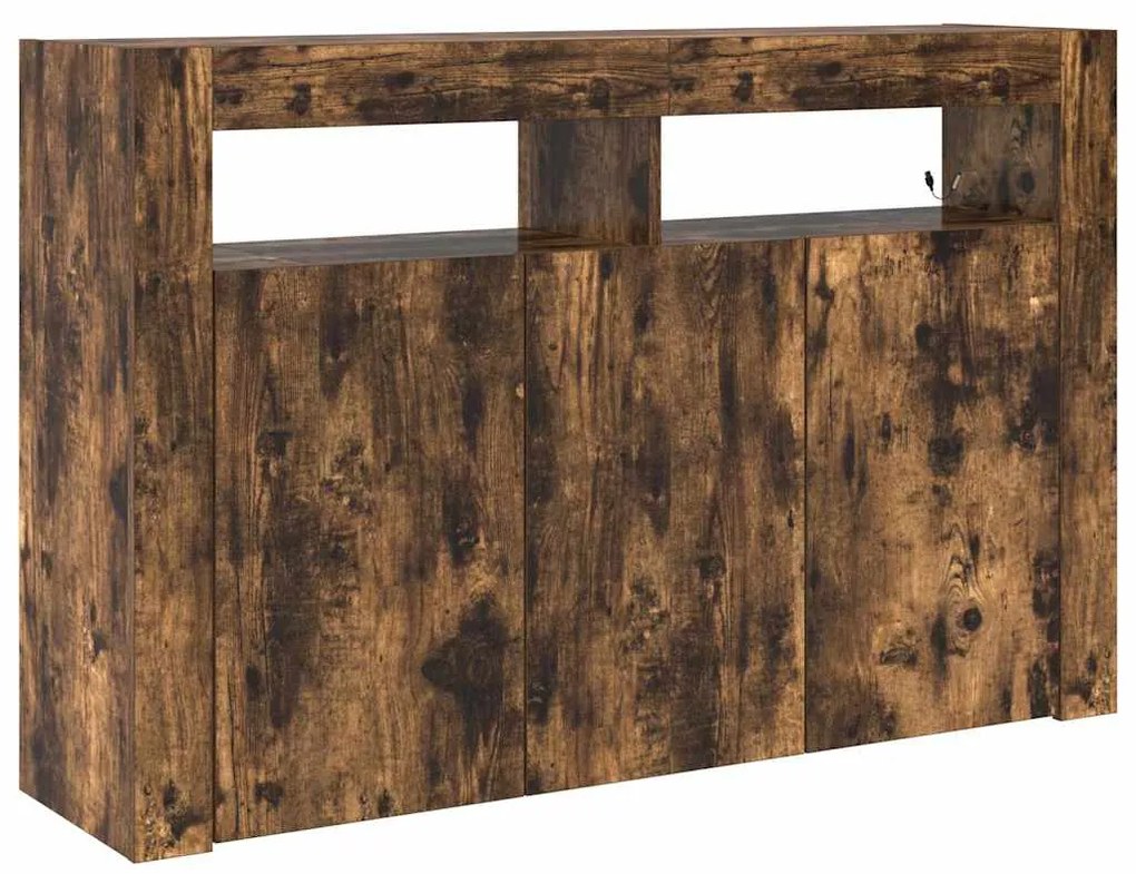 vidaXL Πλαϊνό γραφείο Καπνιστή δρυς 116 x 30 x 75 εκ.