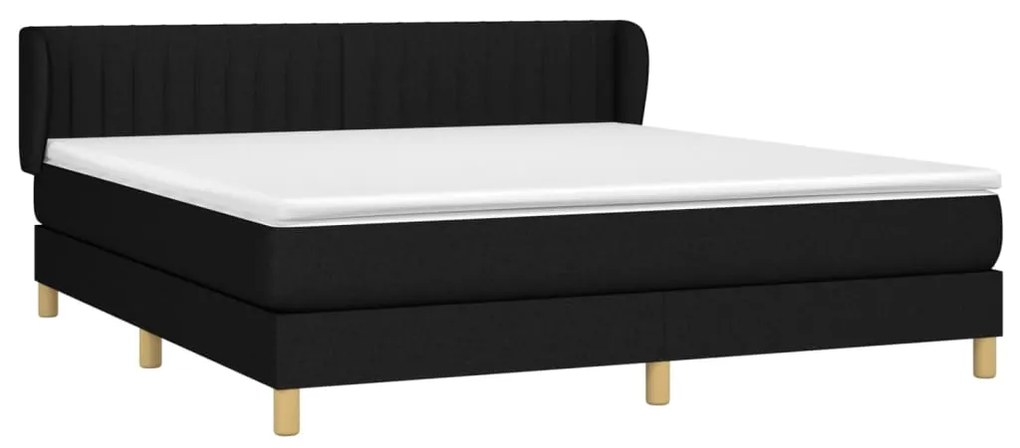 ΚΡΕΒΑΤΙ BOXSPRING ΜΕ ΣΤΡΩΜΑ ΜΑΥΡΟ 160X200 ΕΚ. ΥΦΑΣΜΑΤΙΝΟ 3126975