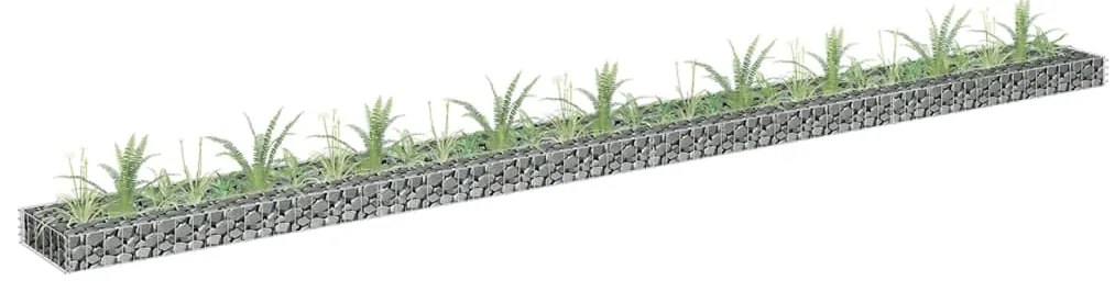 vidaXL Συρματοκιβώτιο-Γλάστρα Υπερυψωμένη 360x30x10 εκ. Γαλβ. Χάλυβας