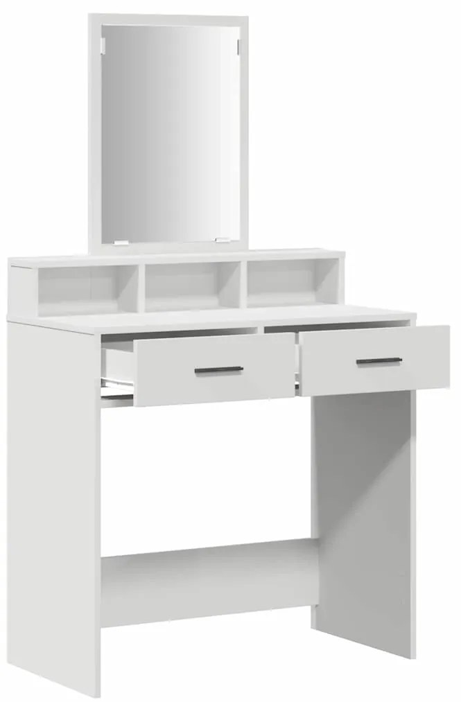 vidaXL Κομμό Υπνοδωματίου Λευκό 79 x 41 x 140 εκ. Επεξεργασμένο ξύλο