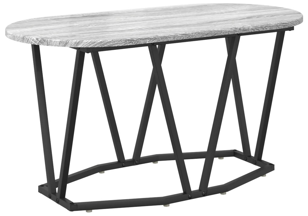vidaXL Γκρι Τραπεζάκι Σαλονιού - 80x40x40.5 εκ, Κατασκευασμένο από Επεξεργασμένο Ξύλο και Μέταλλο