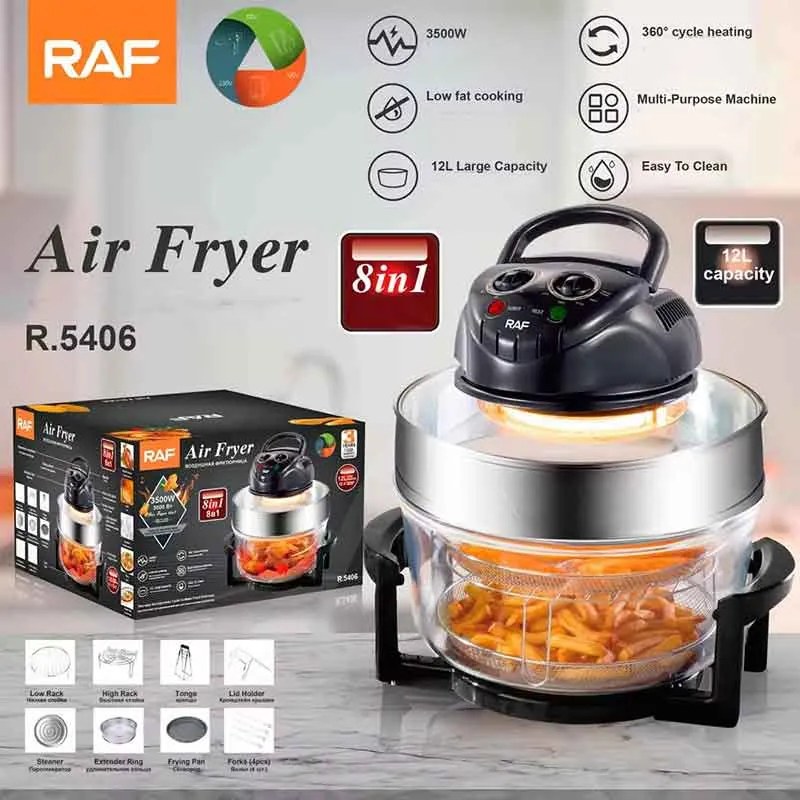 RAF Πολυλειτουργικό Φριτέζα Αέρος 8 σε 1 3500W 17l R.5406 - Multifunctional Airfryer Air Fryer Electric Fryer 3500W