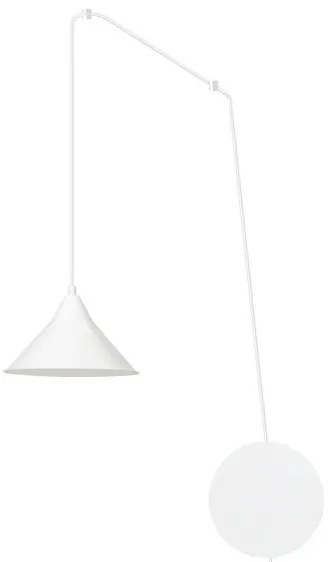 Κρεμαστό Φωτιστικό Οροφής 1xE27 Ατσάλι ABRAMO Made in Poland Emibig-159/1-Λευκό 159/1