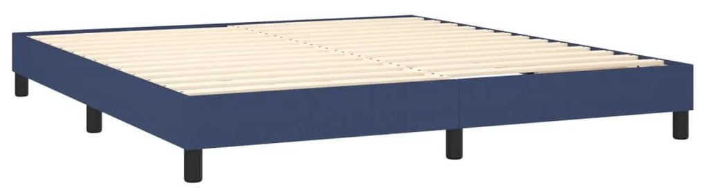 ΚΡΕΒΑΤΙ BOXSPRING ΜΕ ΣΤΡΩΜΑ &amp; LED ΜΠΛΕ 180X200 ΕΚ. ΥΦΑΣΜΑΤΙΝΟ 3133179