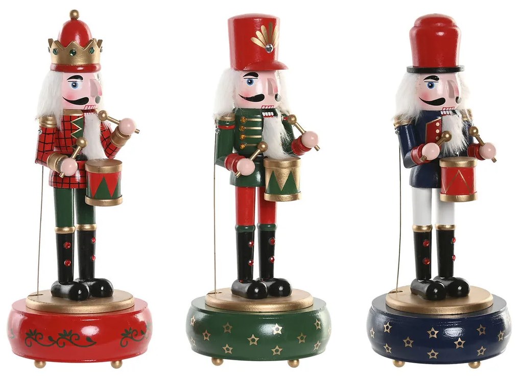 Χριστουγεννιάτικο Στολίδι Home ESPRIT Πολύχρωμο Καρυοθραύστης 10 x 10 x 30 cm