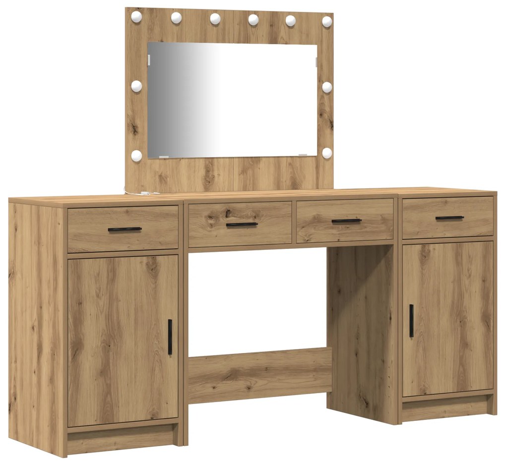 vidaXL Τραπέζι περιποίησης με συρτάρι 3 pcs Καφέ 40 x 41 x 75 εκ