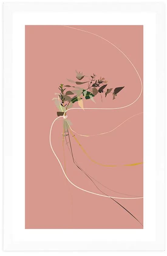 Αφίσα με πασπαρτού Όμορφο φυτό - 30x45 black