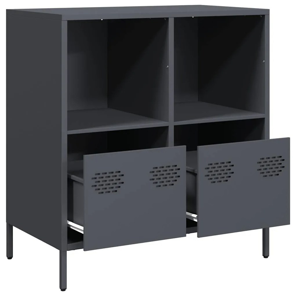 vidaXL Ντουλάπι Ανθρακί 68x39x73,5 εκ. από Χάλυβα Ψυχρής Έλασης