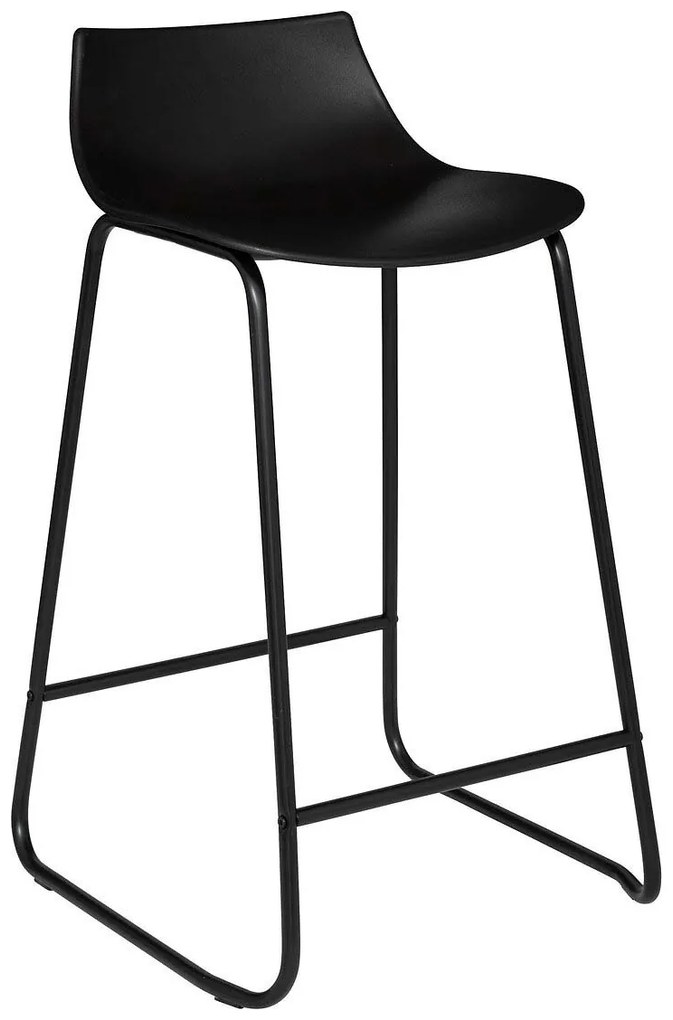 Σκαμπό Μπαρ Με Πλάτη (47x48.5x82.5) A-S Otac Black 194619C