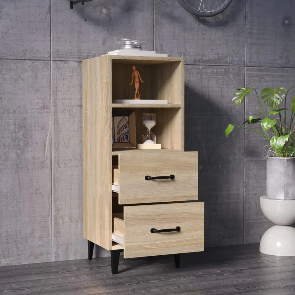 vidaXL Ντουλάπι Sonoma Δρυς 34,5x34x90 εκ. από Επεξεργασμένο Ξύλο