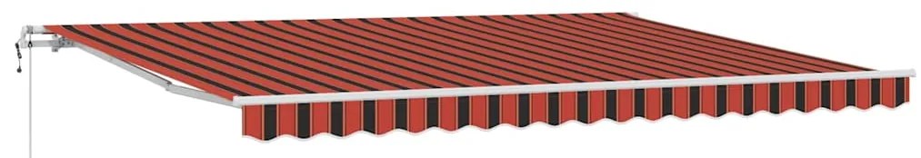 vidaXL Ανασυρόμενη Τέντα Πορτοκαλί και καφέ 450 x 300 εκ