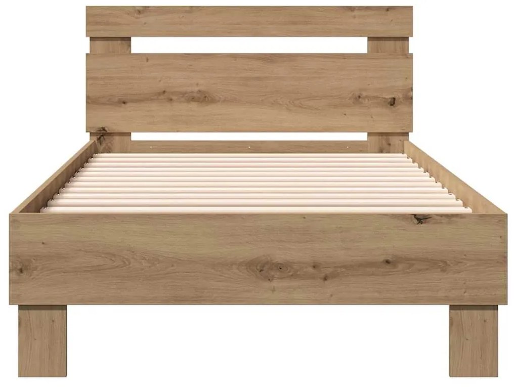vidaXL Πλαίσιο Κρεβατιού artisan δρυς 90 x 190 cm Επεξεργασμένο ξύλο