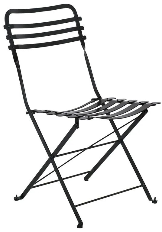 ΖΑΠΠΕΙΟΥ Καρέκλα Μέταλλο Βαφή Μαύρο  45x56x84cm [-Μαύρο-] [-Μέταλλο-] Ε517,7