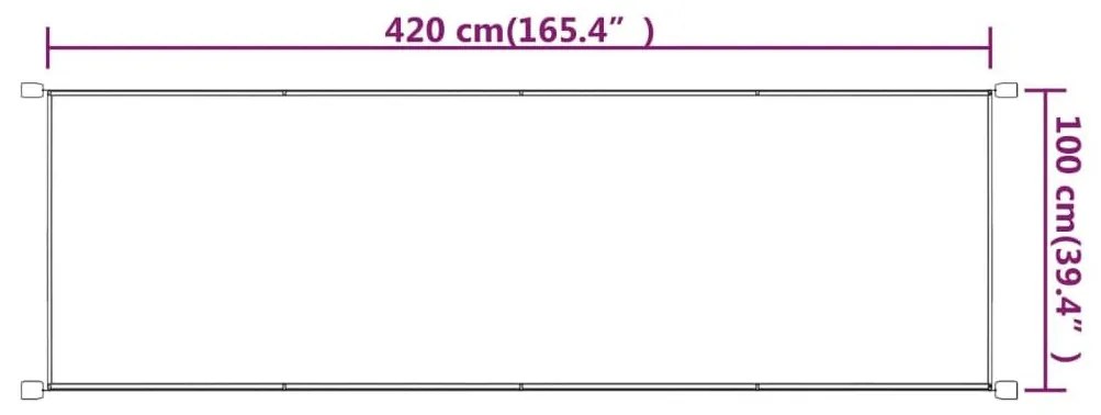 Τέντα Κάθετη Taupe 100 x 420 εκ. από Ύφασμα Oxford - Μπεζ-Γκρι