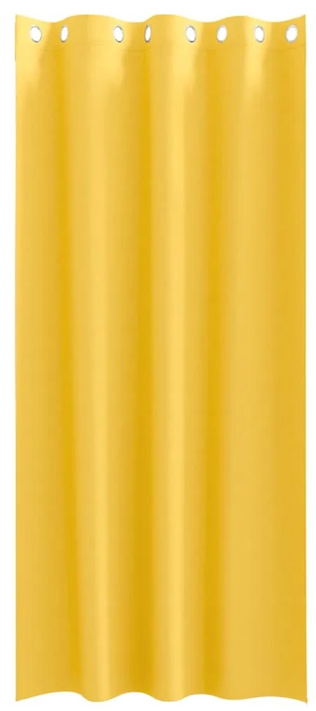 vidaXL Κουρτίνες 2 pcs κίτρινο μουσταρδί 245x140εκ. Πολυεστέρας