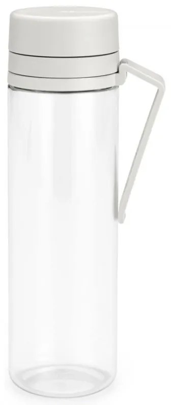 Μπουκάλι Brabantia Make&Take 1006280, 500 ml, Με σουρωτήρι, Προστασία από διαρροή, Μεγάλο άνοιγμα, Ανοιχτό γκρι/διαφανές