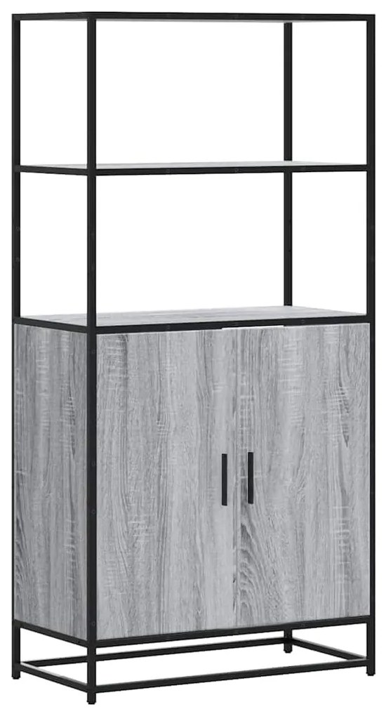 vidaXL Highboard Grey Sonoma Κατασκευασμένο ξύλο και μέταλλο