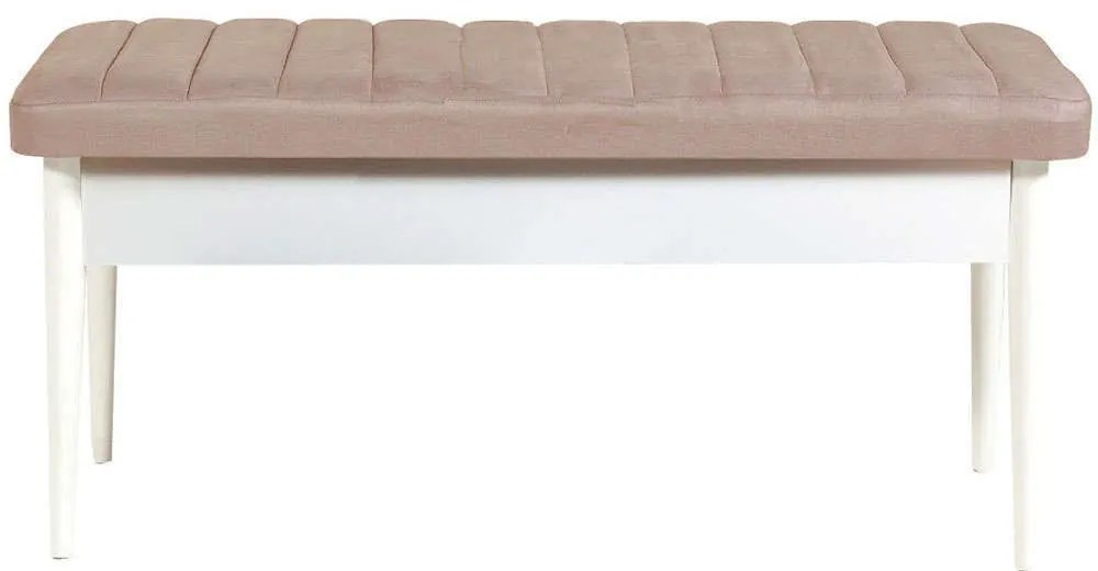 Σκαμπό Με Αποθηκευτικό Χώρο Vina Bench 869VEL5168 110x40x46cm Sand-White