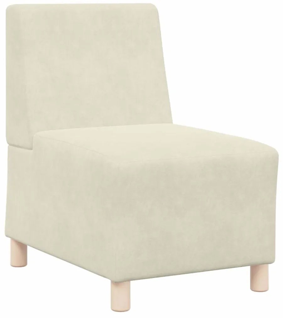 vidaXL Μοναδικός Καναπές χωρίς Χερούλια 3 pcs Κρεμ 55 x 74 x 82 εκ.