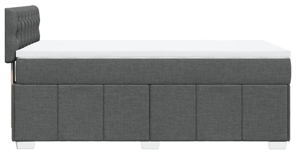 ΚΡΕΒΑΤΙ BOXSPRING ΜΕ ΣΤΡΩΜΑ ΣΚΟΥΡΟ ΓΚΡΙ 90X190 ΕΚ. ΥΦΑΣΜΑΤΙΝΟ 3289231