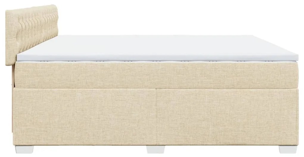 ΚΡΕΒΑΤΙ BOXSPRING ΜΕ ΣΤΡΩΜΑ ΚΡΕΜ 200X200 ΕΚ. ΥΦΑΣΜΑΤΙΝΟ 3288307