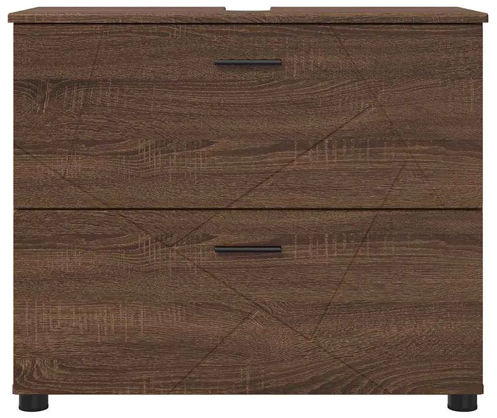 vidaXL Ντουλάπι Μπάνιου Καφέ δρυς 76,5 x 35 x 64 εκ Επεξεργασμένο ξύλο