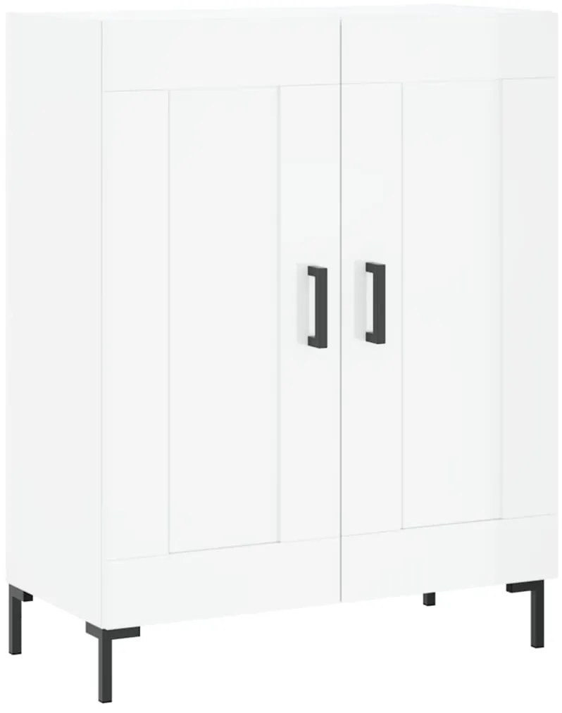 vidaXL Ντουλάπι Γυαλιστερό Λευκό 69,5x34x90 εκ. Επεξεργασμένο Ξύλο