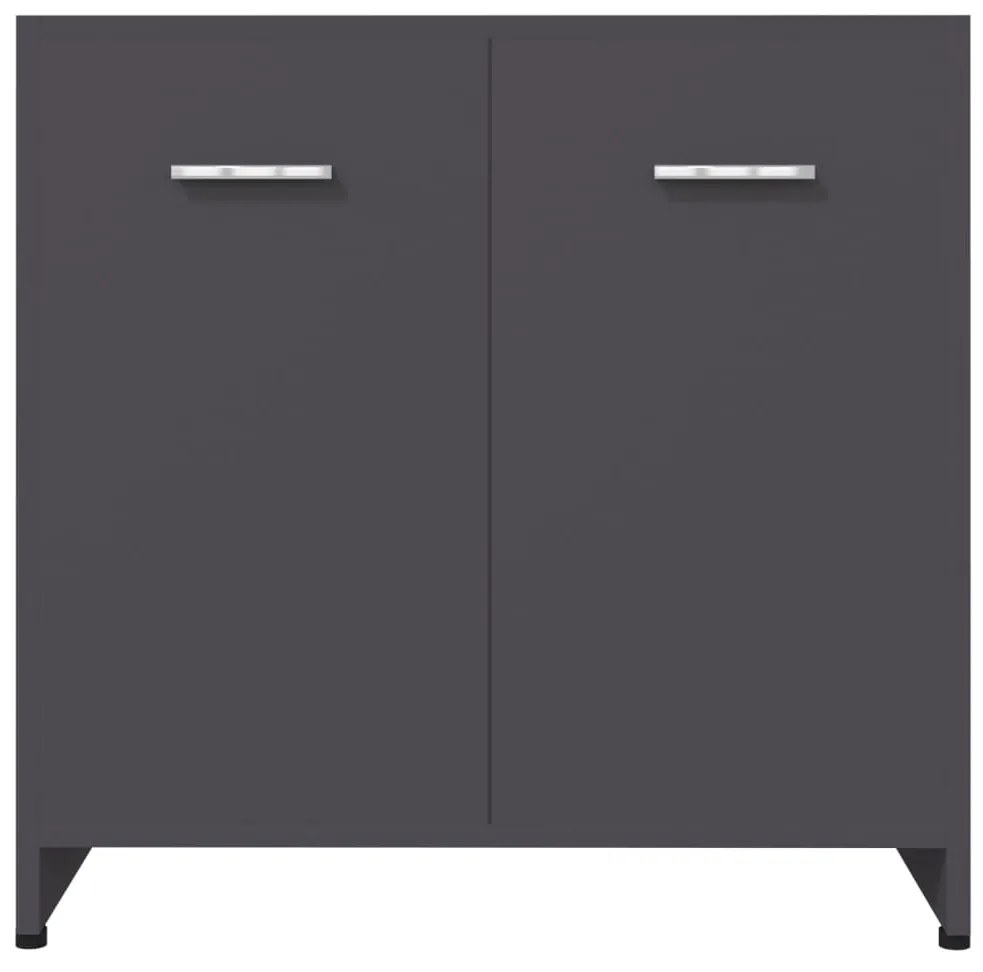 vidaXL Ντουλάπι Νιπτήρα Γκρι 60 x 33 x 61 εκ. από Μοριοσανίδα