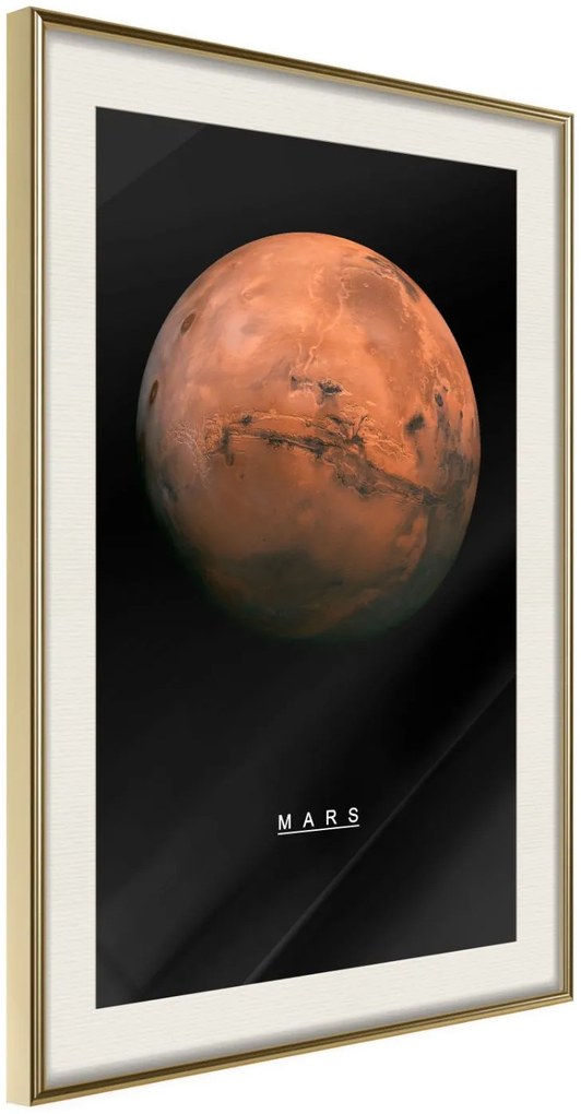 Αφίσα - The Solar System: Mars - 30x45 - Χρυσό - Με πασπαρτού