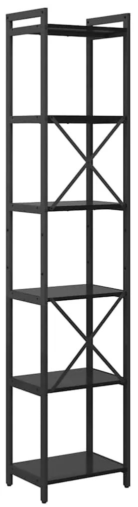 vidaXL Ράφι Βιβλίων Μαύρη Οξυά 40 x 30 x 189,5 εκ Επεξεργασμένο ξύλο