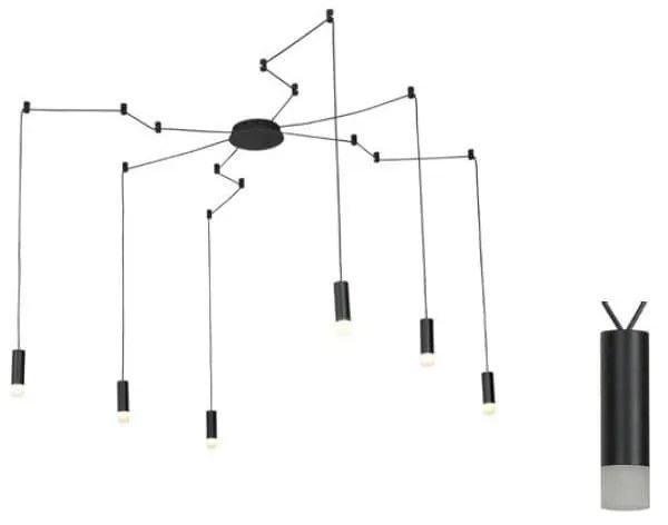 Φωτιστικό Οροφής YL22C6BK 6ΧG9 6x D3,6XH13 Black Aca Decor Aluminium