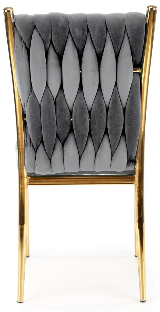 K436 chair color: grey / gold DIOMMI V-CH-K/436-KR-POPIELATY/ZŁOTY