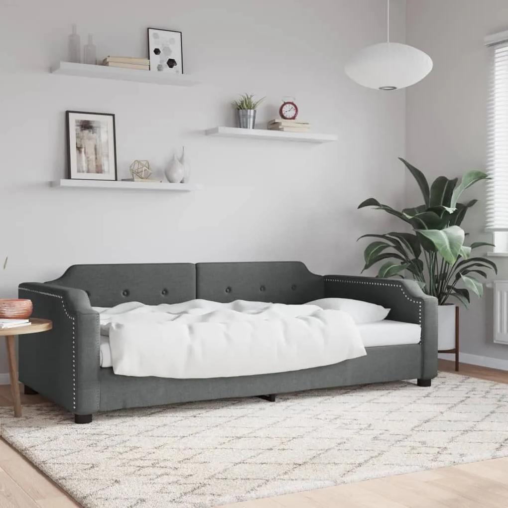 Καναπές Κρεβάτι Σκούρο Γκρι 80 x 200 εκ. Υφασμάτινος - Γκρι